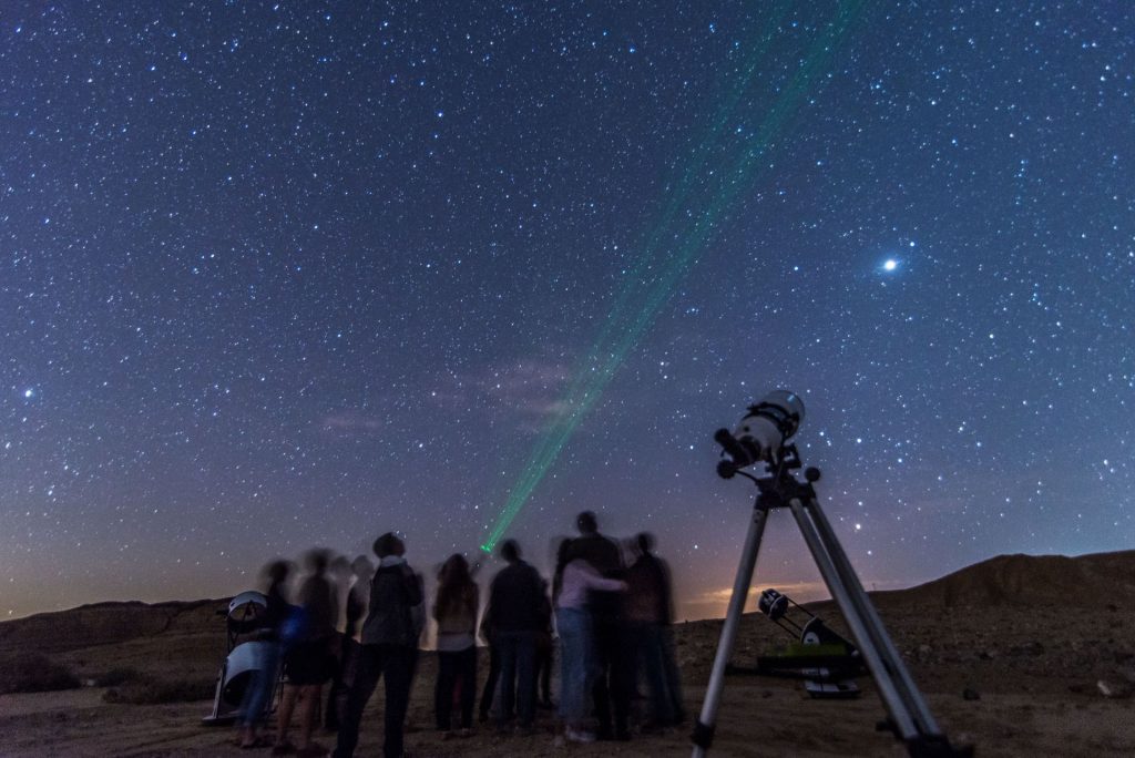Sternefestival in der Wüste Negev, Israel, im August 2018.
